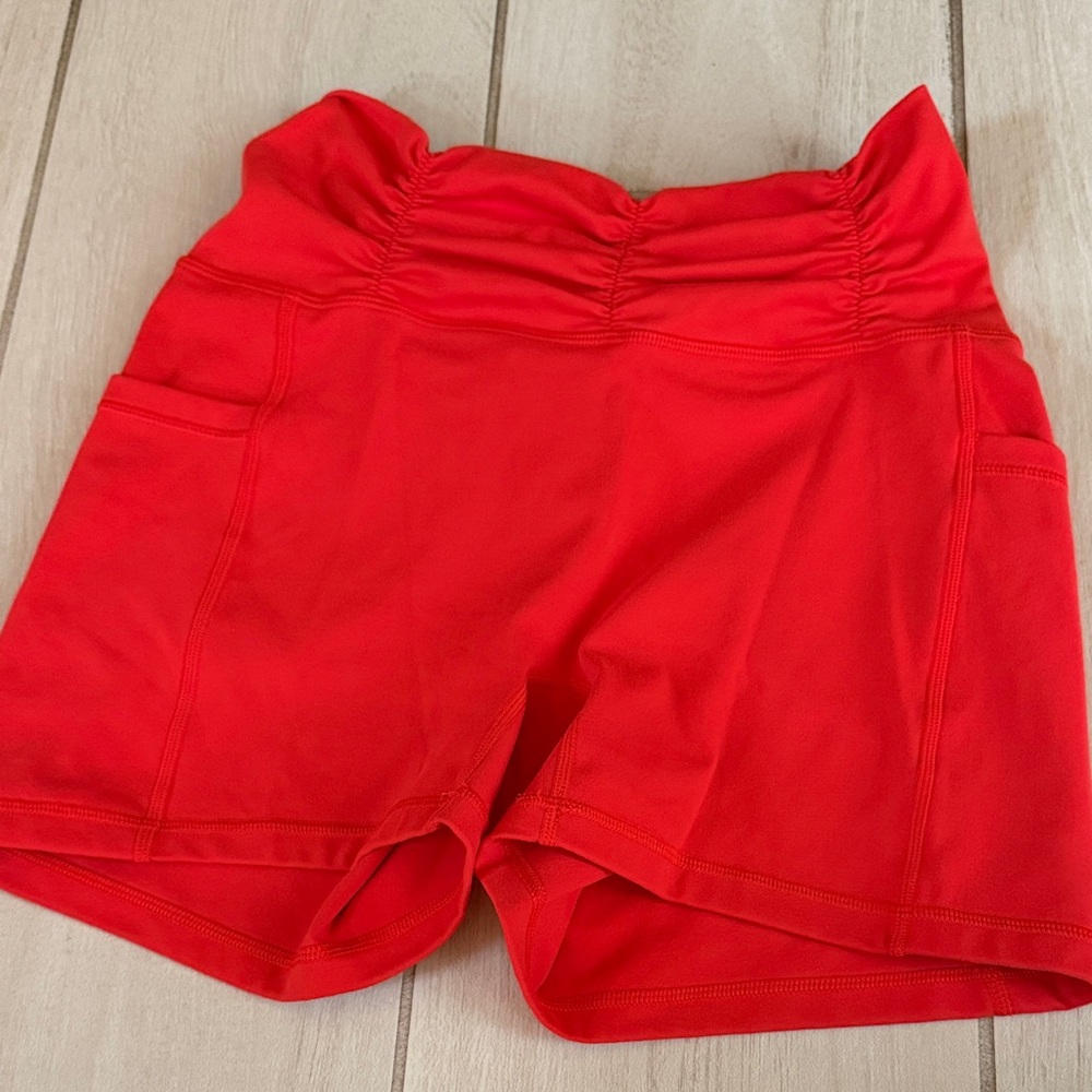 Women's Red Athletic Shorts